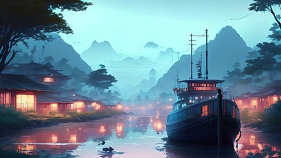 晓看天色暮看云