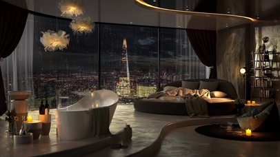 雨天舒适豪华公寓