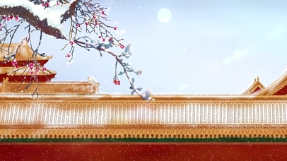 4K冬日宫殿雪景