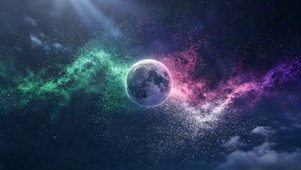 星空粒子月球