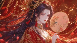 红妆古风少女