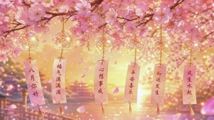 樱花风铃下的祝福