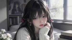发呆的女孩
