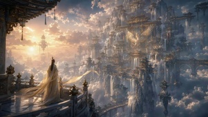 云海古风仙宫唯美场景