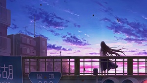 天桥晚霞