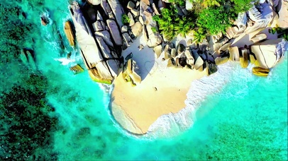 俯瞰唯美海滩 4K