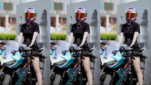机车小姐姐变装