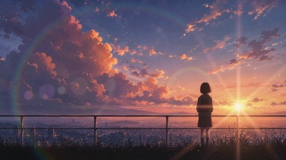 放学后的夕阳