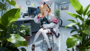 可爱电竞小女孩