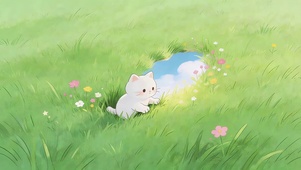 草原可爱猫咪