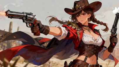 西部女牛仔双GUN