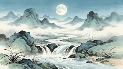 水墨山水画