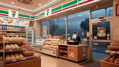 【雨景】雨中的便利店