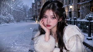 雪景美女