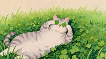 四叶草慵懒猫咪