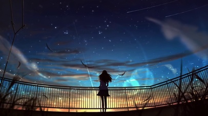 夜空流星