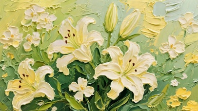 清新百合花海