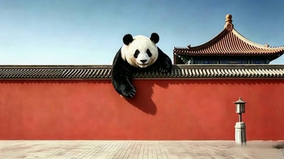 中国风熊猫