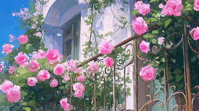 护眼花景带鱼屏