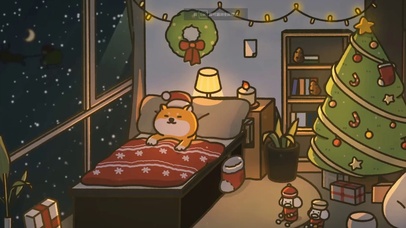 冬季圣诞狗狗房间