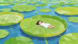 莲叶入梦