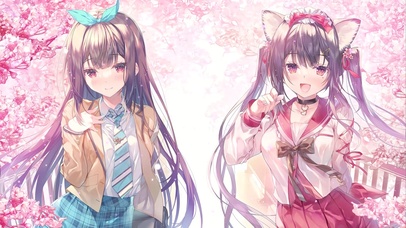 可爱樱花少女