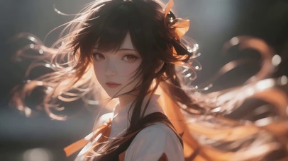 治愈长发飘飘女孩