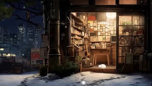 雪夜的猫
