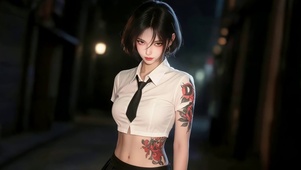 治愈纹身女孩