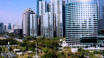 4K 高清 广州珠江新城地标