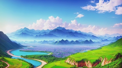 清新护眼辽阔护眼美景