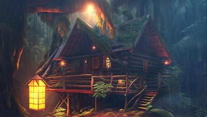 雨中小屋
