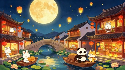 月圆古镇萌趣夜游