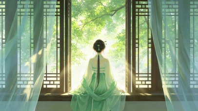 古风美女背影壁纸