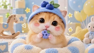 软萌蓝莓橘猫