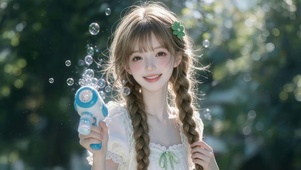 夏日泡泡少女