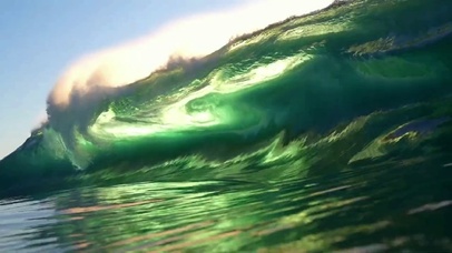 4k炫酷溢出屏幕的海浪