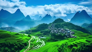 美丽梯田风景