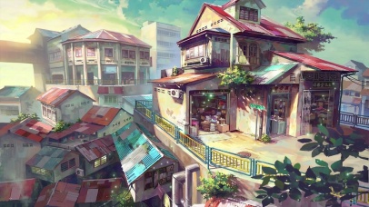 清晨上海的老房子