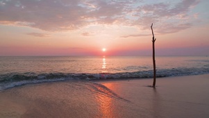 4K海浪夕阳