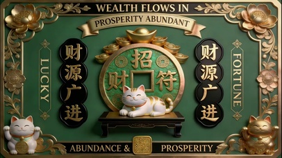 新概念铜绿版画招财喵