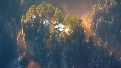 冬日喀斯特山脉