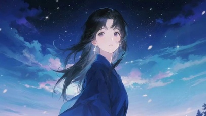 月光下的少女