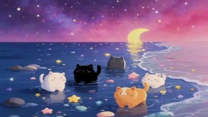海边可爱猫咪