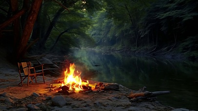 林中篝火