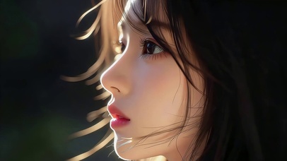 好美的侧颜