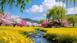 花溪绕春屋