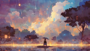 独坐星空下