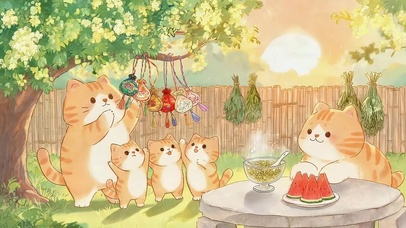 可爱猫咪一家