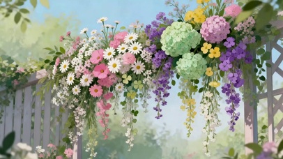 门栏上的鲜花